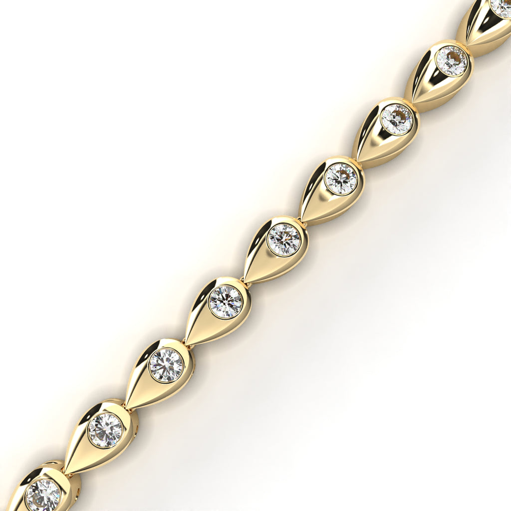 Bezel-Set Diamond Tennis Bracelet