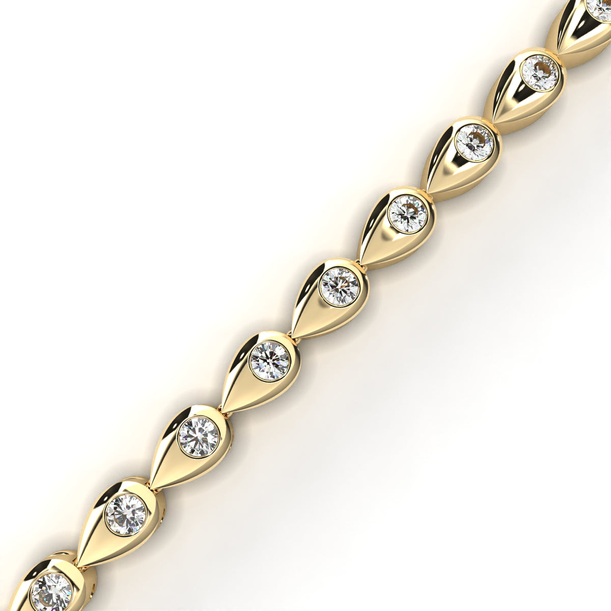Bezel-Set Diamond Tennis Bracelet