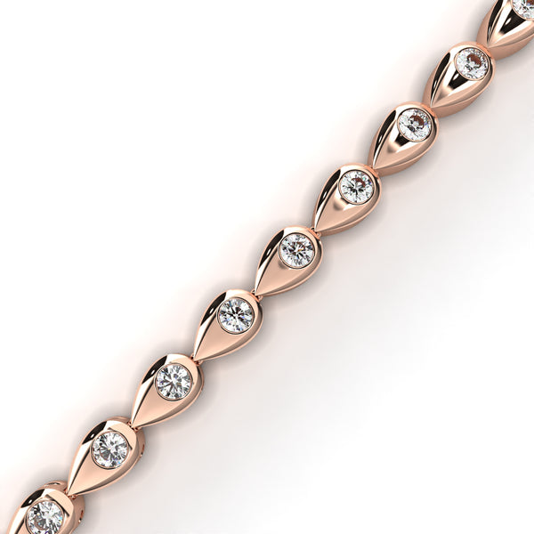 Bezel-Set Diamond Tennis Bracelet