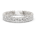 Laurel Cascade Silver Cluster Bracelet
