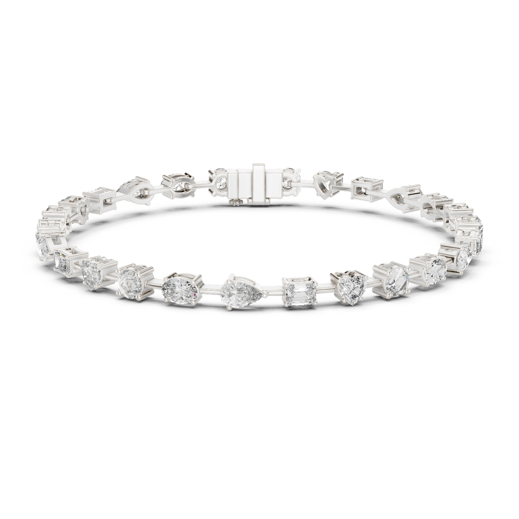 Fancy Mixed-Shape Diamond Tennis Bracelet