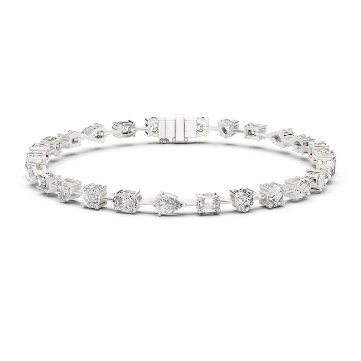 Fancy Mixed-Shape Diamond Tennis Bracelet