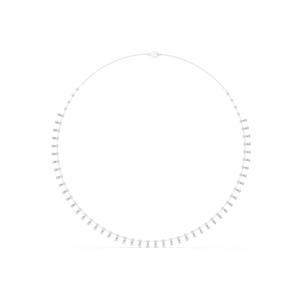 Aurora Cascade Silver Necklace