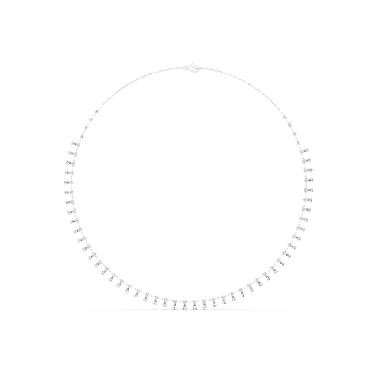 Aurora Cascade Silver Necklace