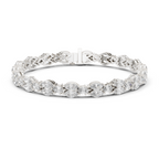 Marquise & Pear Petal Cluster Diamond Tennis Bracelet
