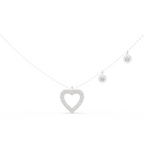 Rosalie Heart Silver Necklace