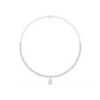 Imperia Teardrop Silver Necklace