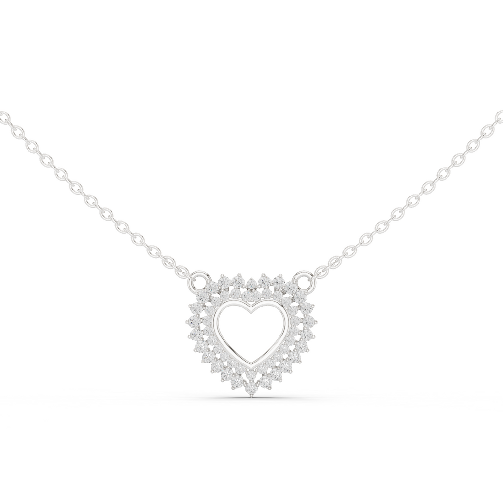 Seraphina Heart Silver Necklace