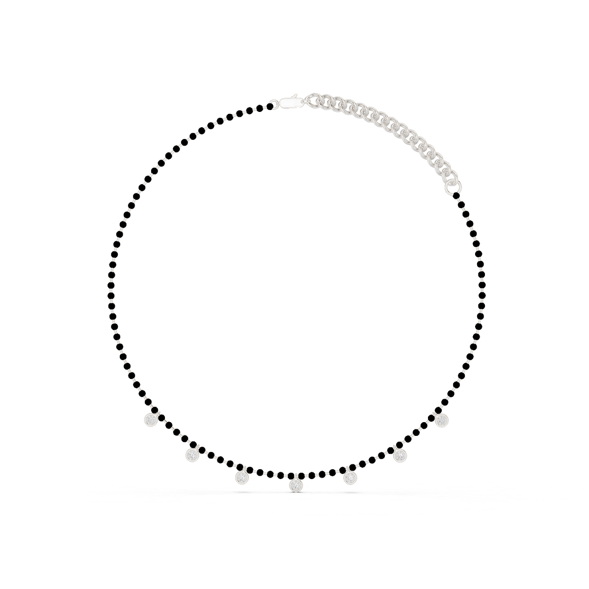 Noir Dew Silver Necklace