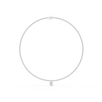 Genevieve Drop Silver Necklace