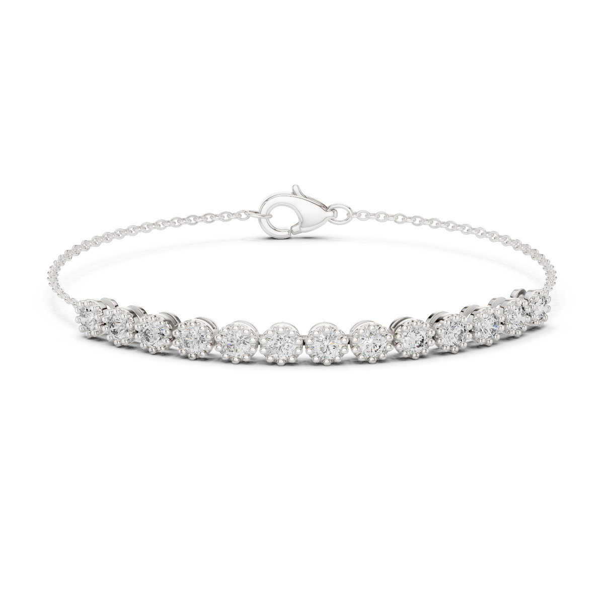 Tiara Line Silver Chain Bracelet