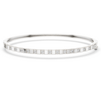 Alternating Diamond & Polished Block Station Bracelet