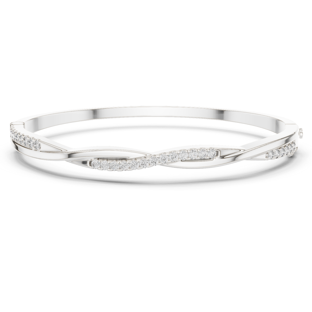 Twisted Rope Pavé Diamond Bracelet