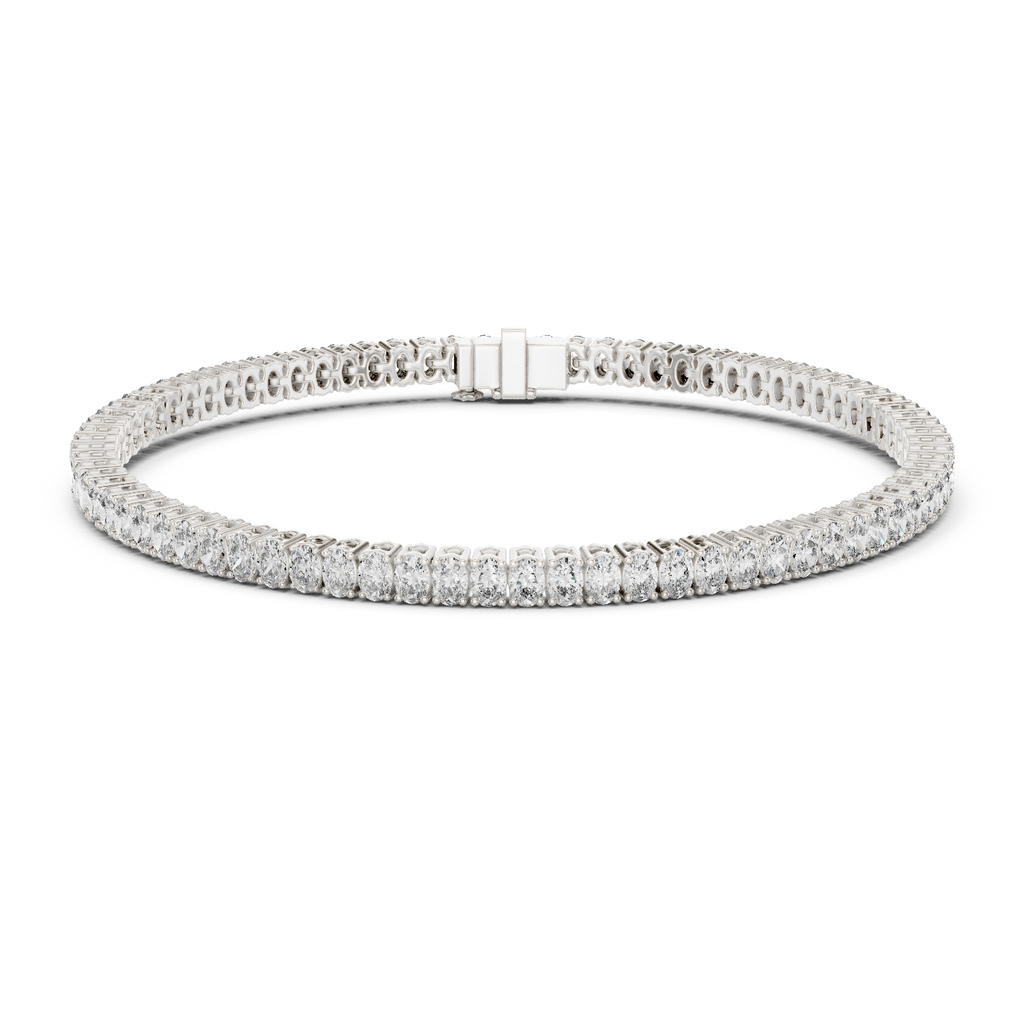 East-West Oval Diamond Tennis Bracelet