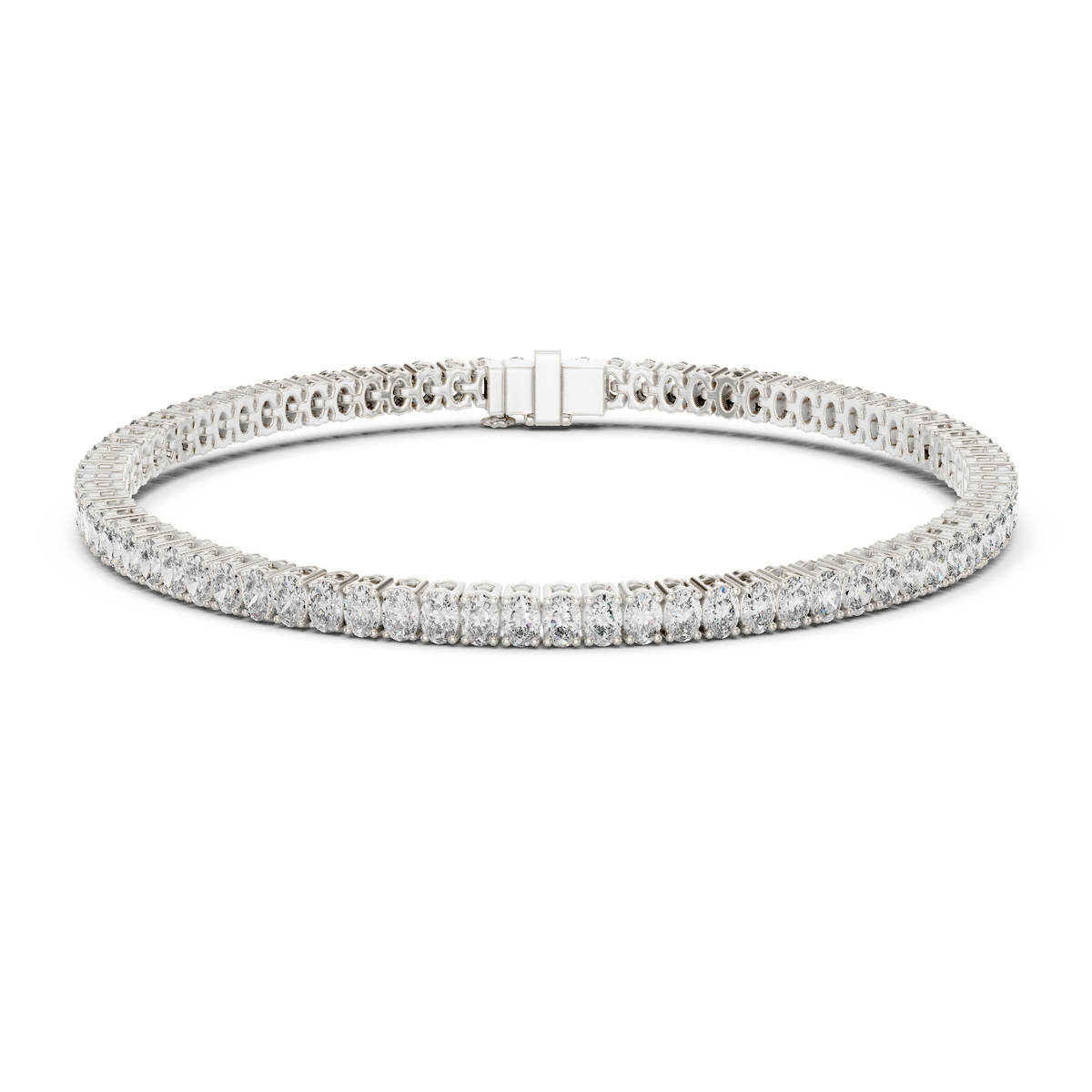 East-West Oval Diamond Tennis Bracelet