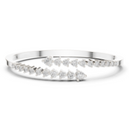 Graduated Round Diamond Bypass Bracelet