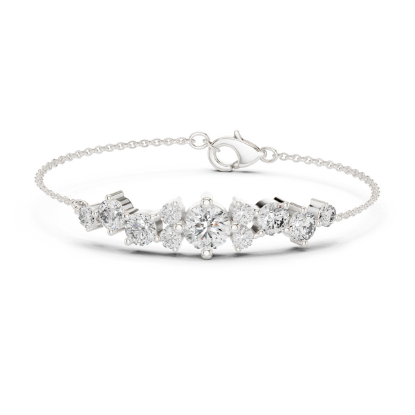Étoile Scattered Diamond Cluster Chain Bracelet