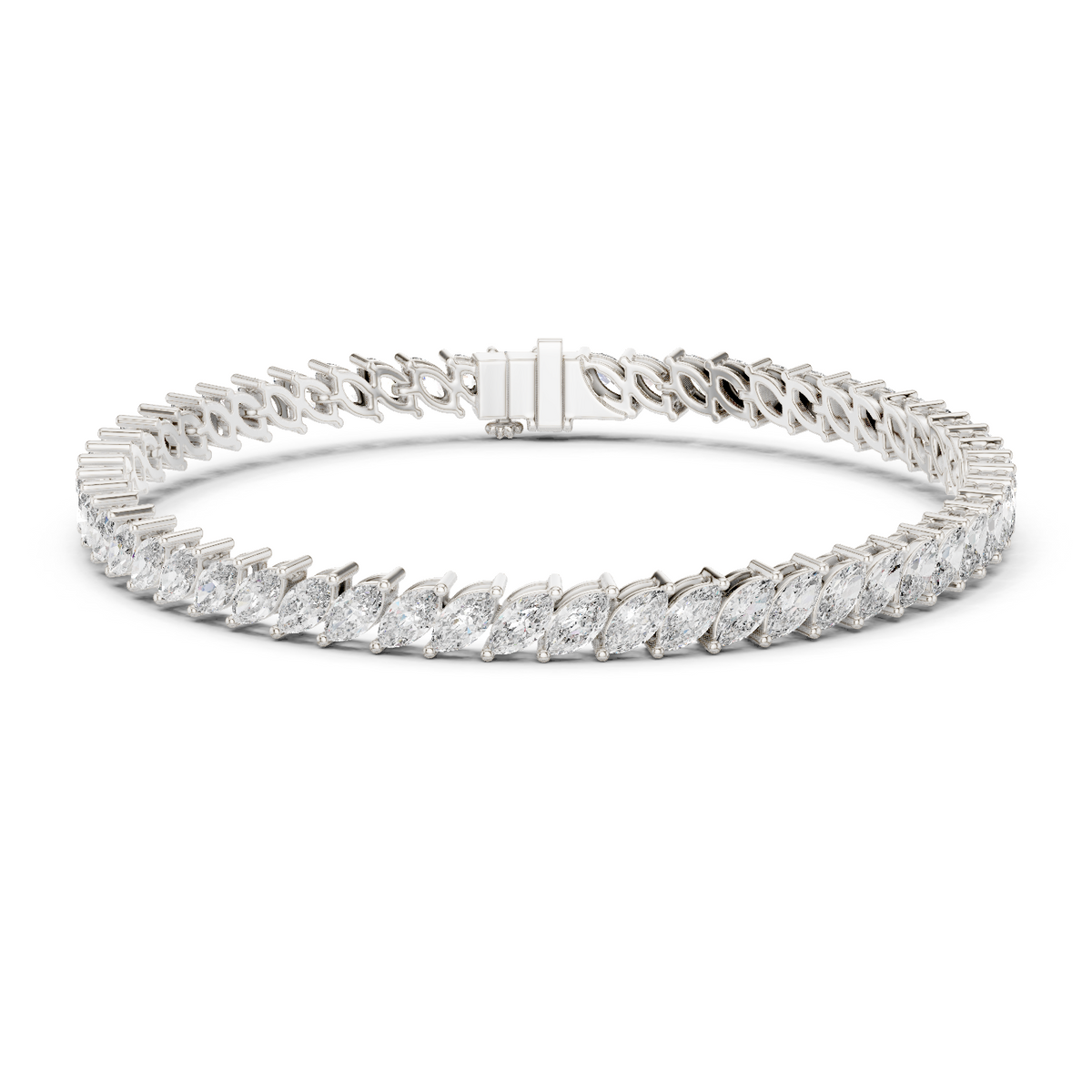 Featherline Silver Tennis Bracelet
