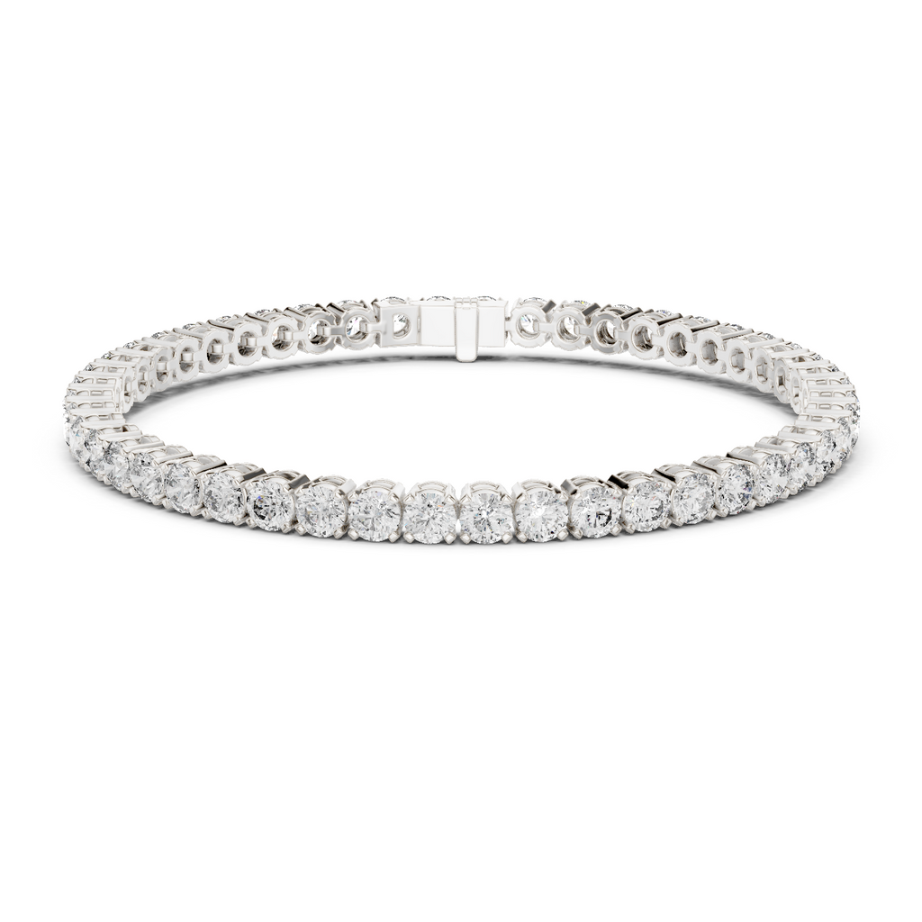 Round Diamond Four-Prong Tennis Bracelet