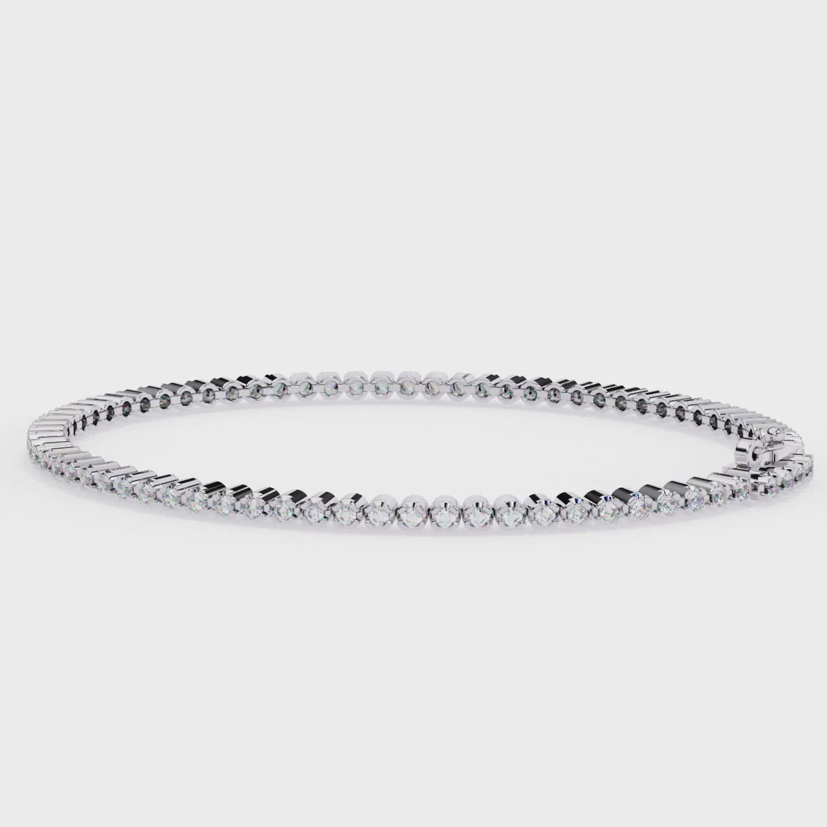 Round Cut Lab Grown Diamond Tennis Bracelet