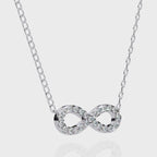 Round Diamond Gold Infinity Pendant