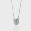 Natural Diamond Eternal Heart Halo Pendant
