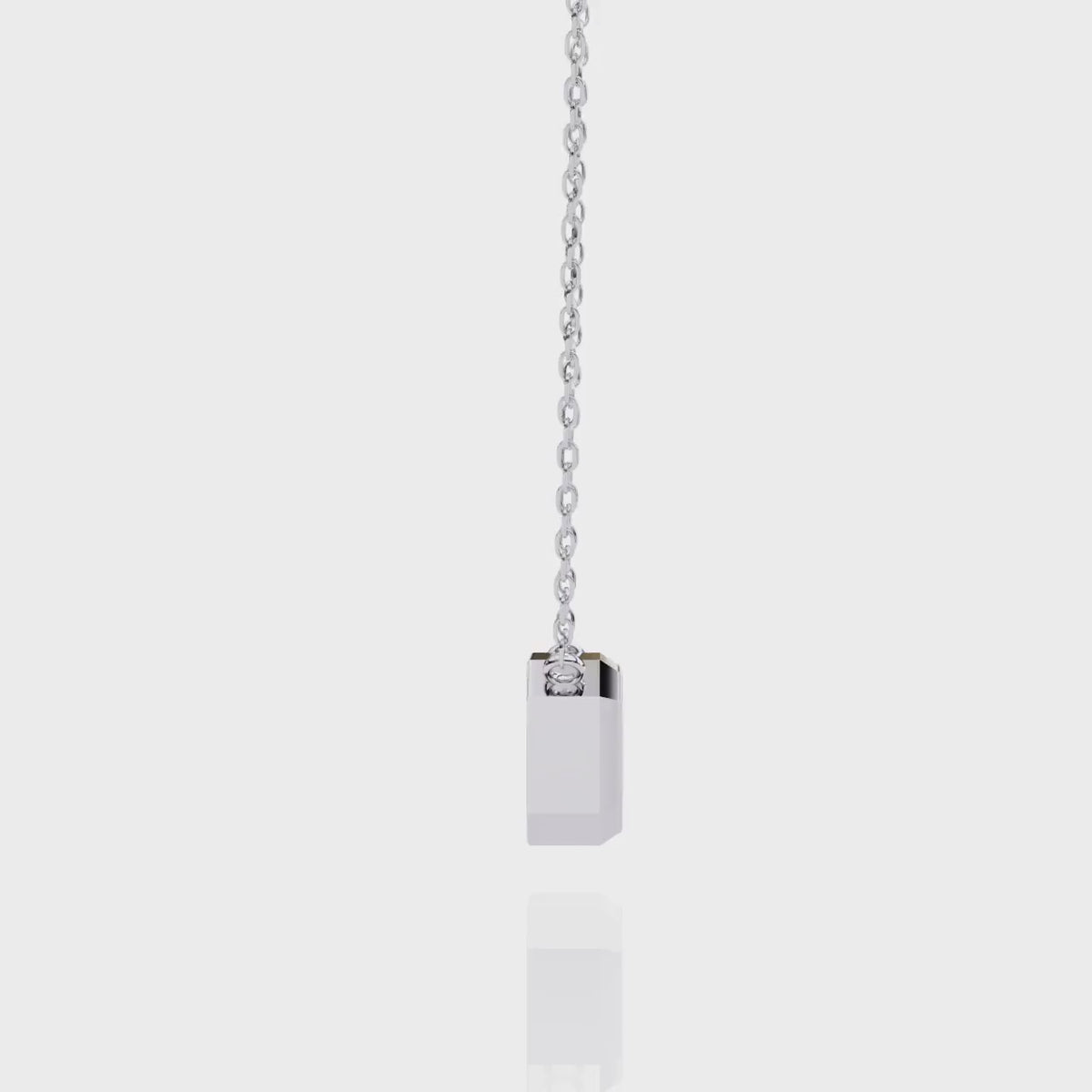 Emerald-Cut Bezel Solitaire Pendant
