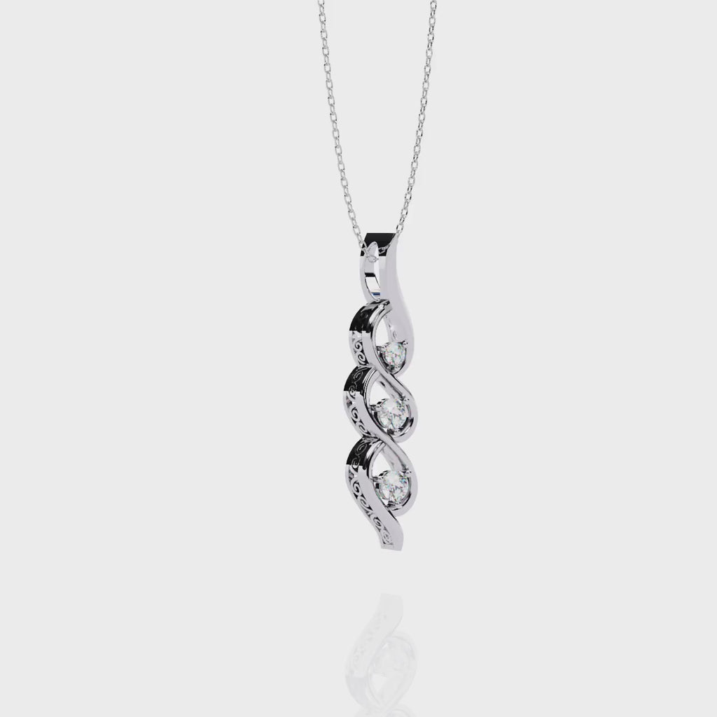 Verdant Round Diamond Necklace