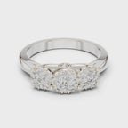 Trinity Bloom Silver Ring