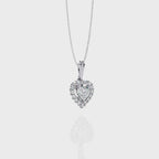 Heart Halo Diamond Pendant