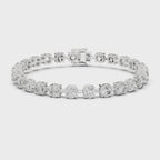 Bold Round Diamond Four-Prong Tennis Bracelet