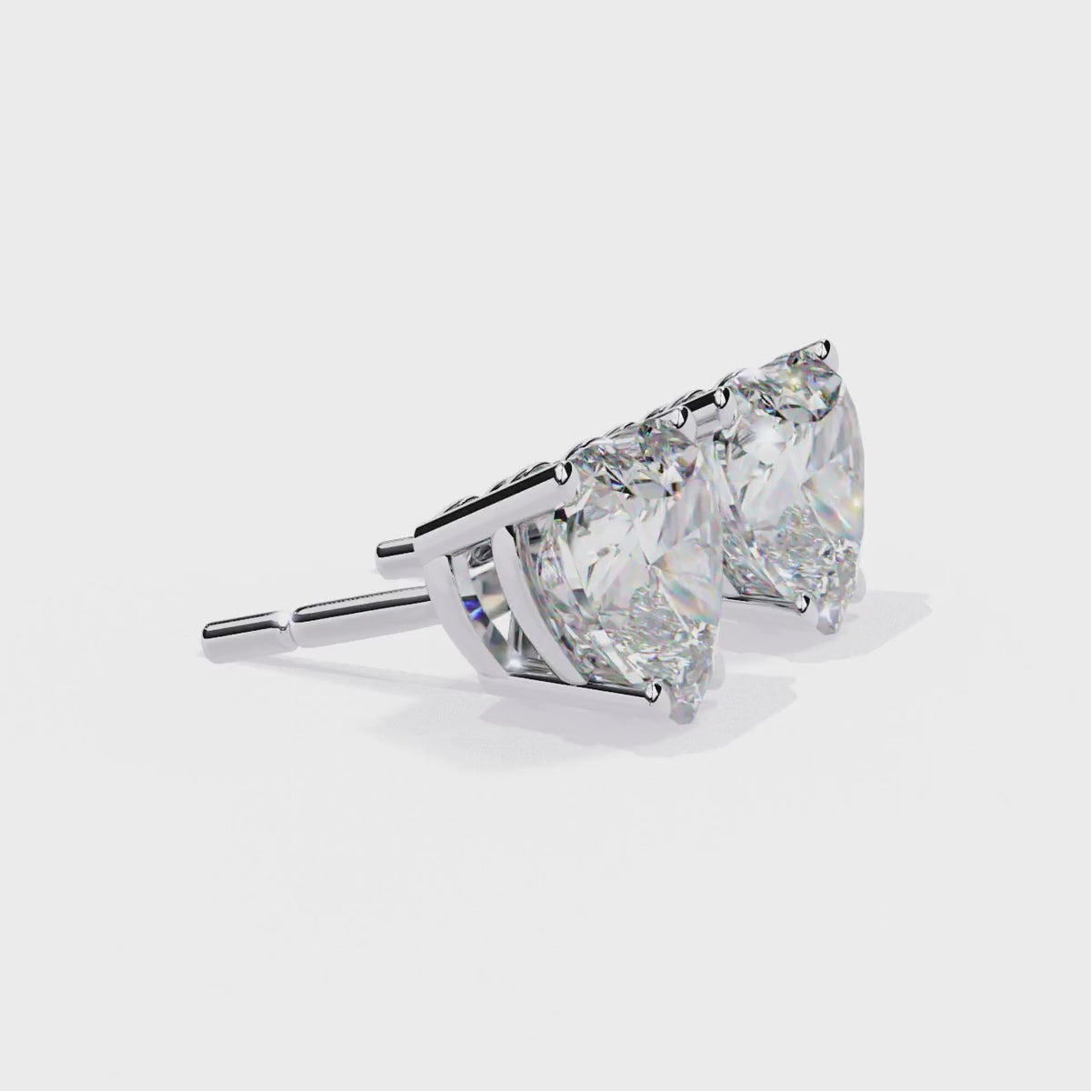 Elegance Heart Diamond Earrings