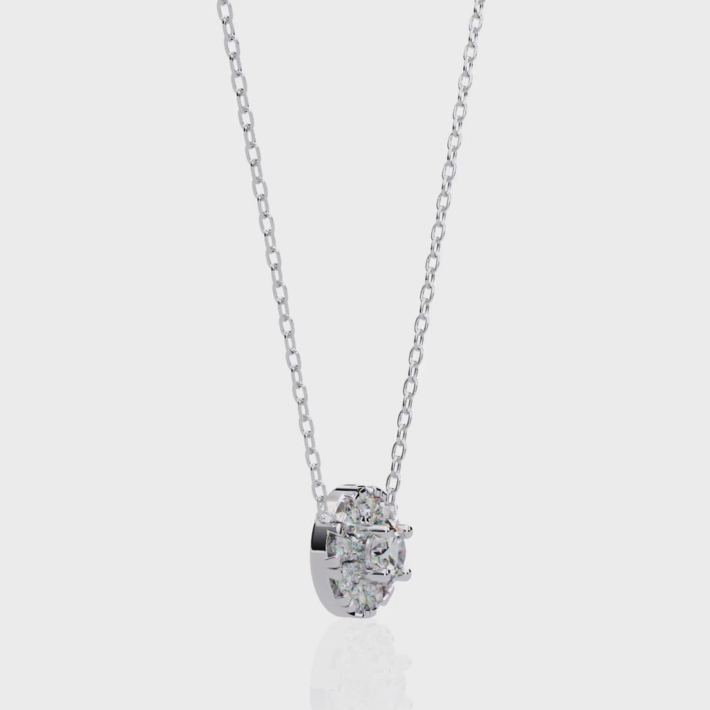 Natural Diamond Round Cut Pendant