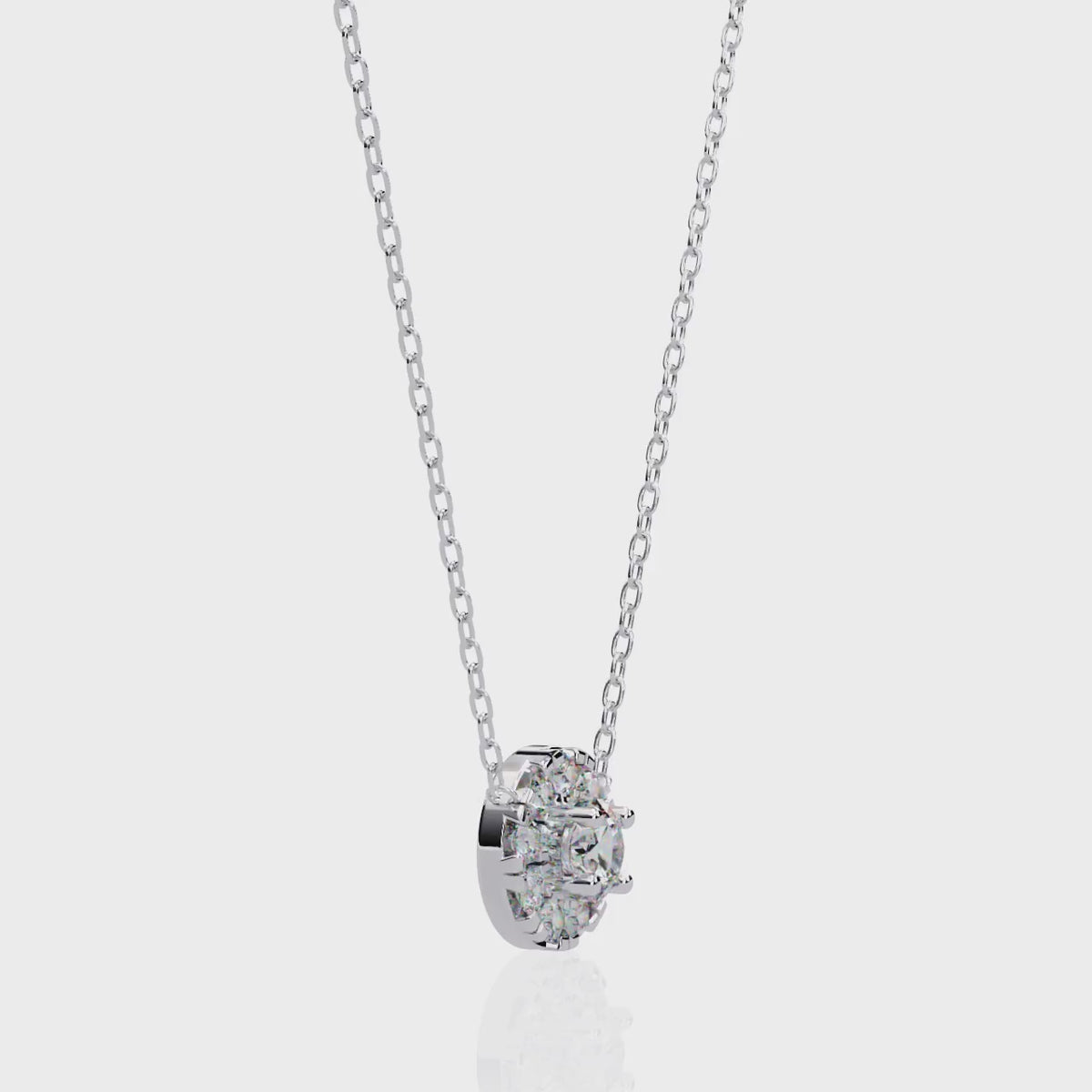 Natural Diamond Round Cut Pendant