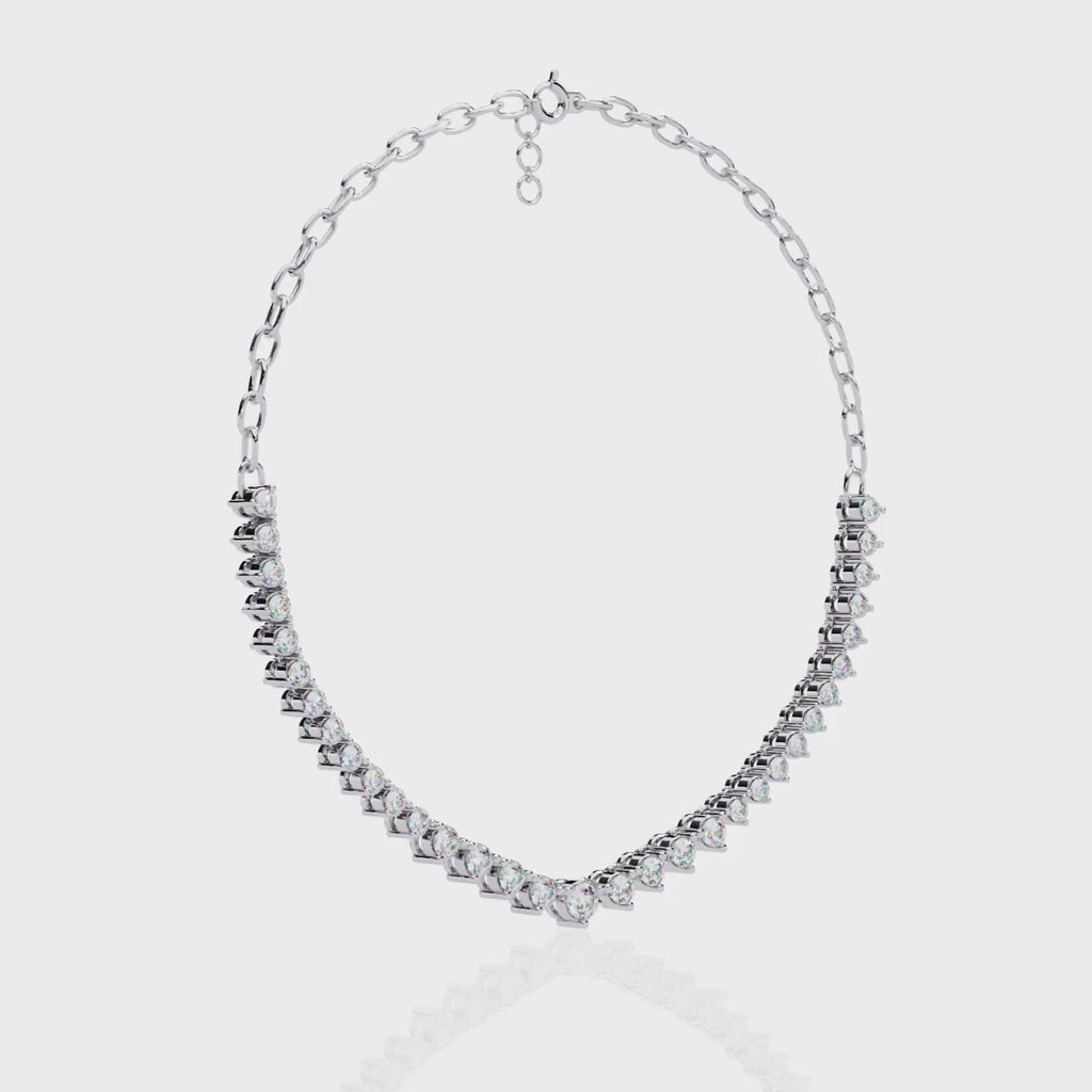 Lab Grown Round Diamond Necklace