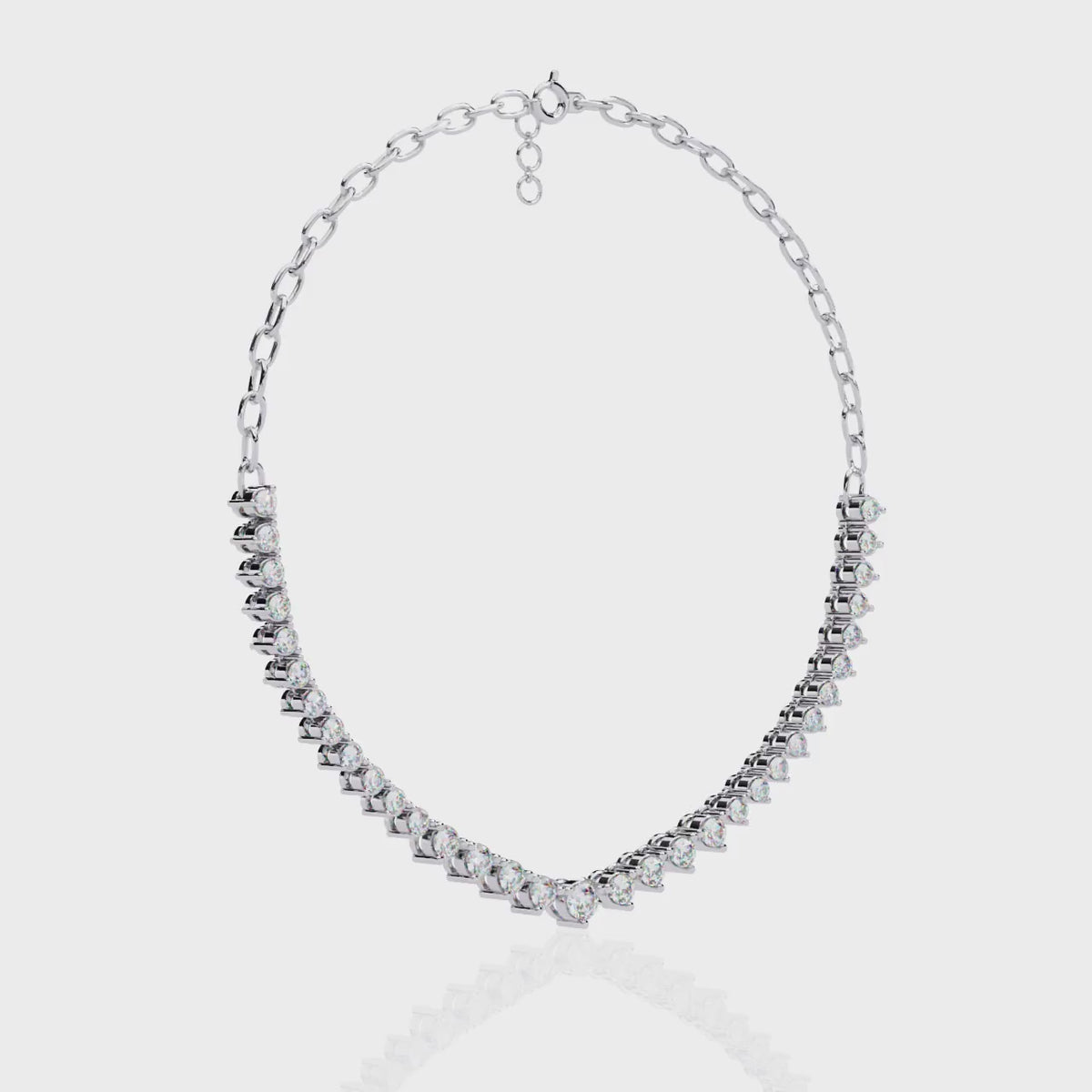 Lab Grown Round Diamond Necklace