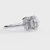White Gold Toi et Moi Emerald and Round Cut Two Stone Diamond Ring