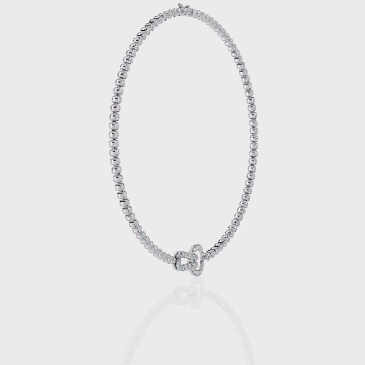 Elegant Round Diamond Tennis necklace
