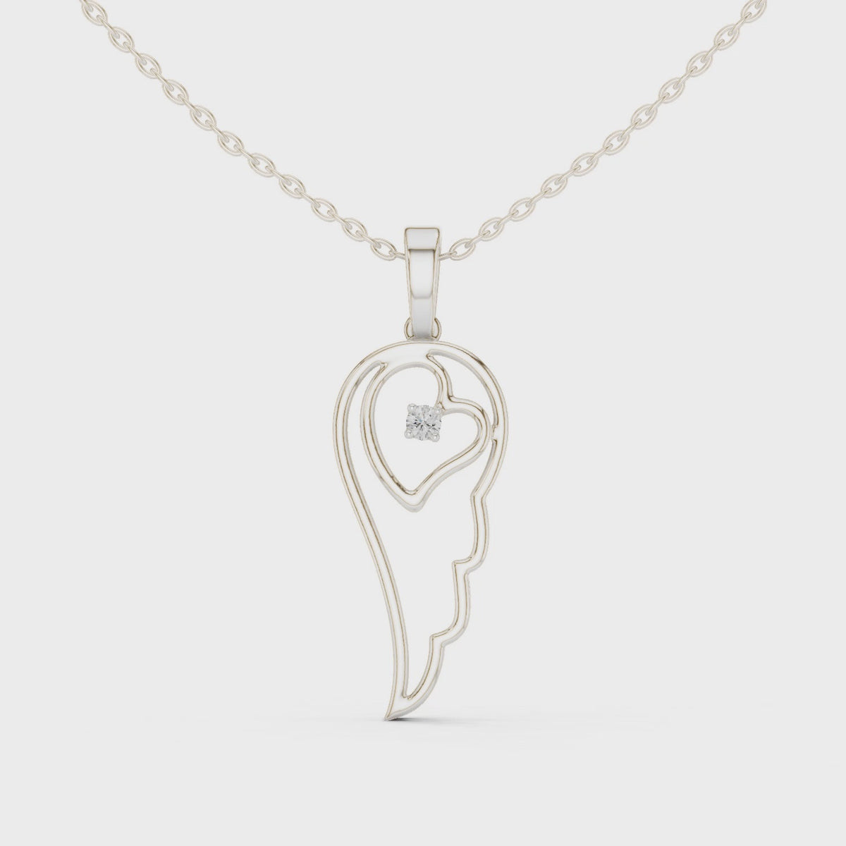 Celeste Wing Silver Pendant
