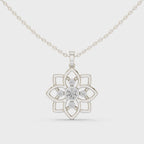 Kamala Lotus Silver Pendant