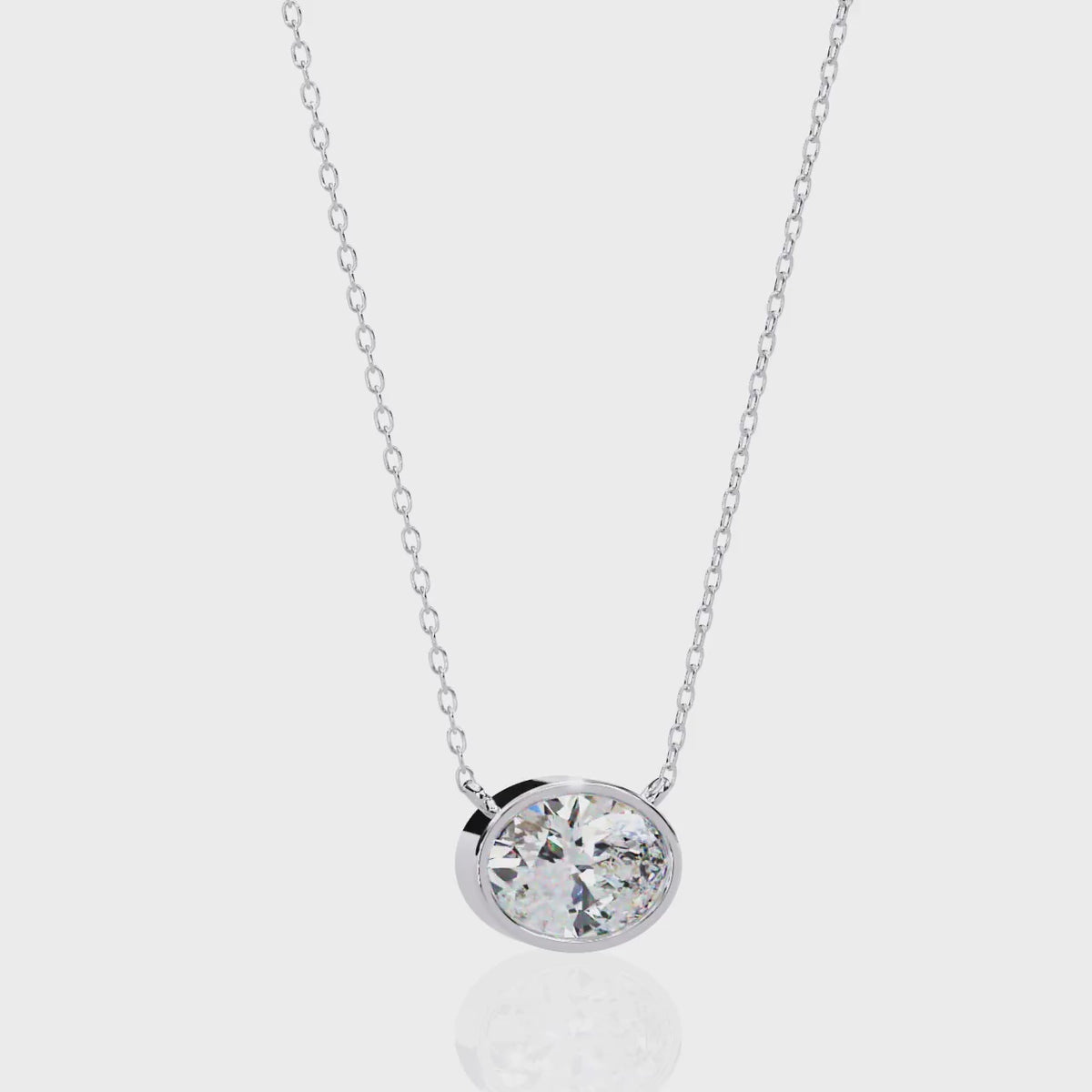 Round Bezel-Set Solitaire Pendant