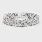 Laurel Cascade Silver Cluster Bracelet