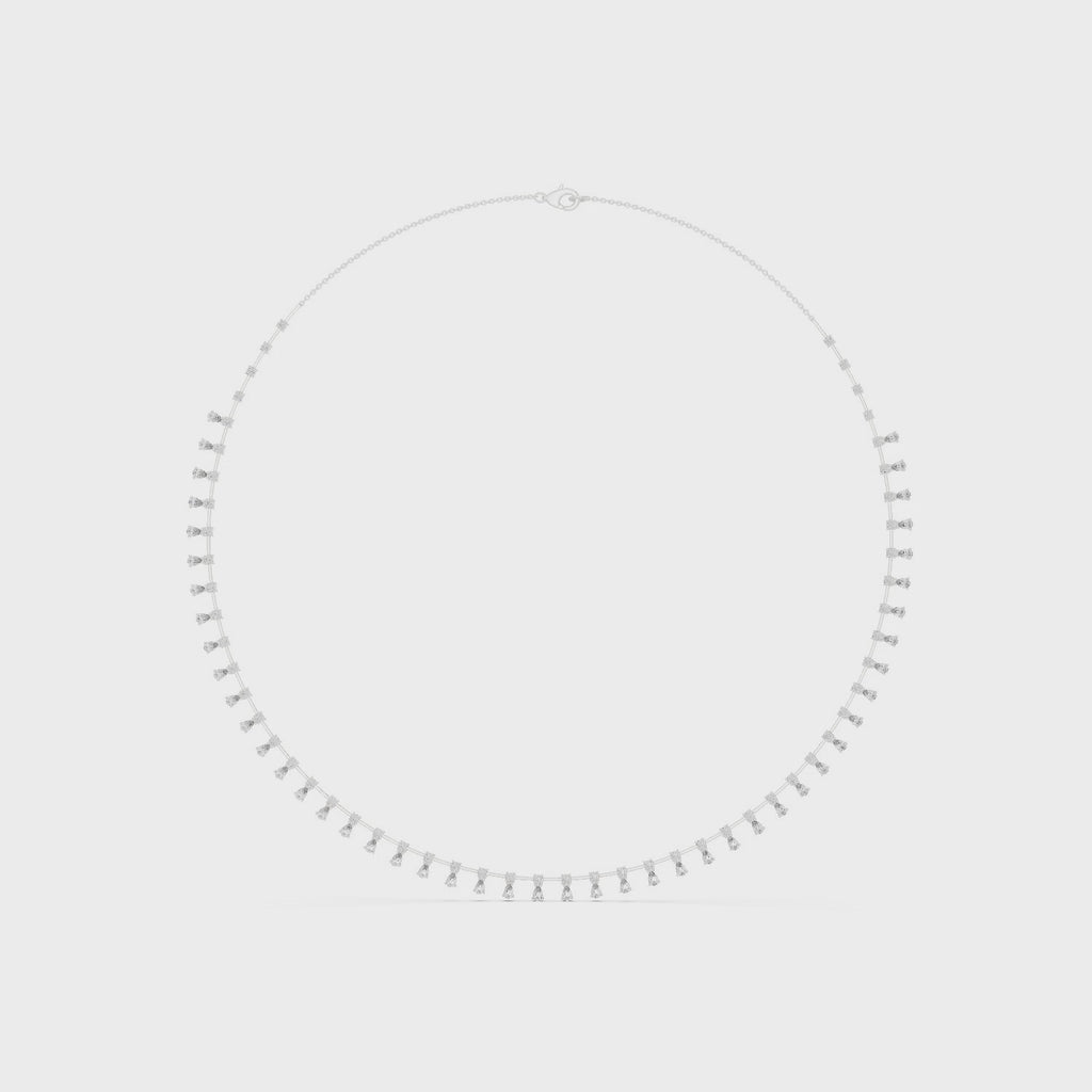 Aurora Cascade Silver Necklace