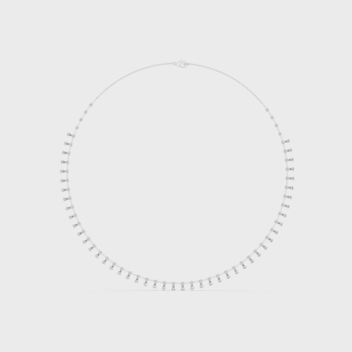 Aurora Cascade Silver Necklace