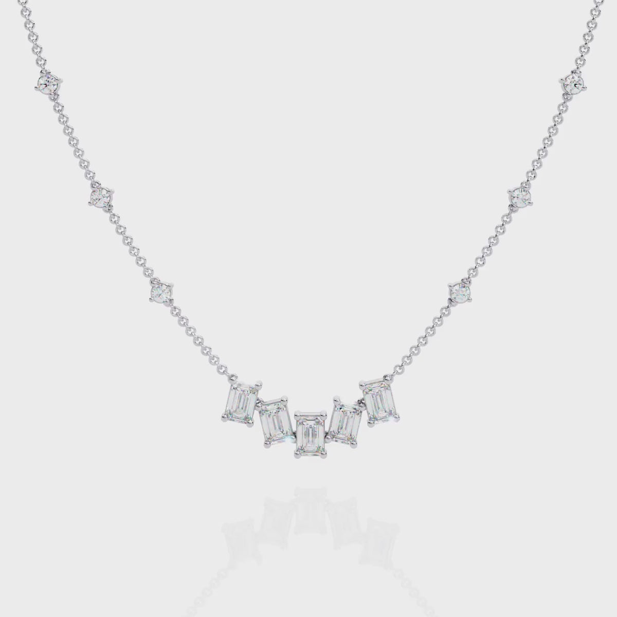 Emerald Cascade Natural Diamond Necklace