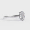 White Gold Oval Diamond Solitaire Engagement Ring