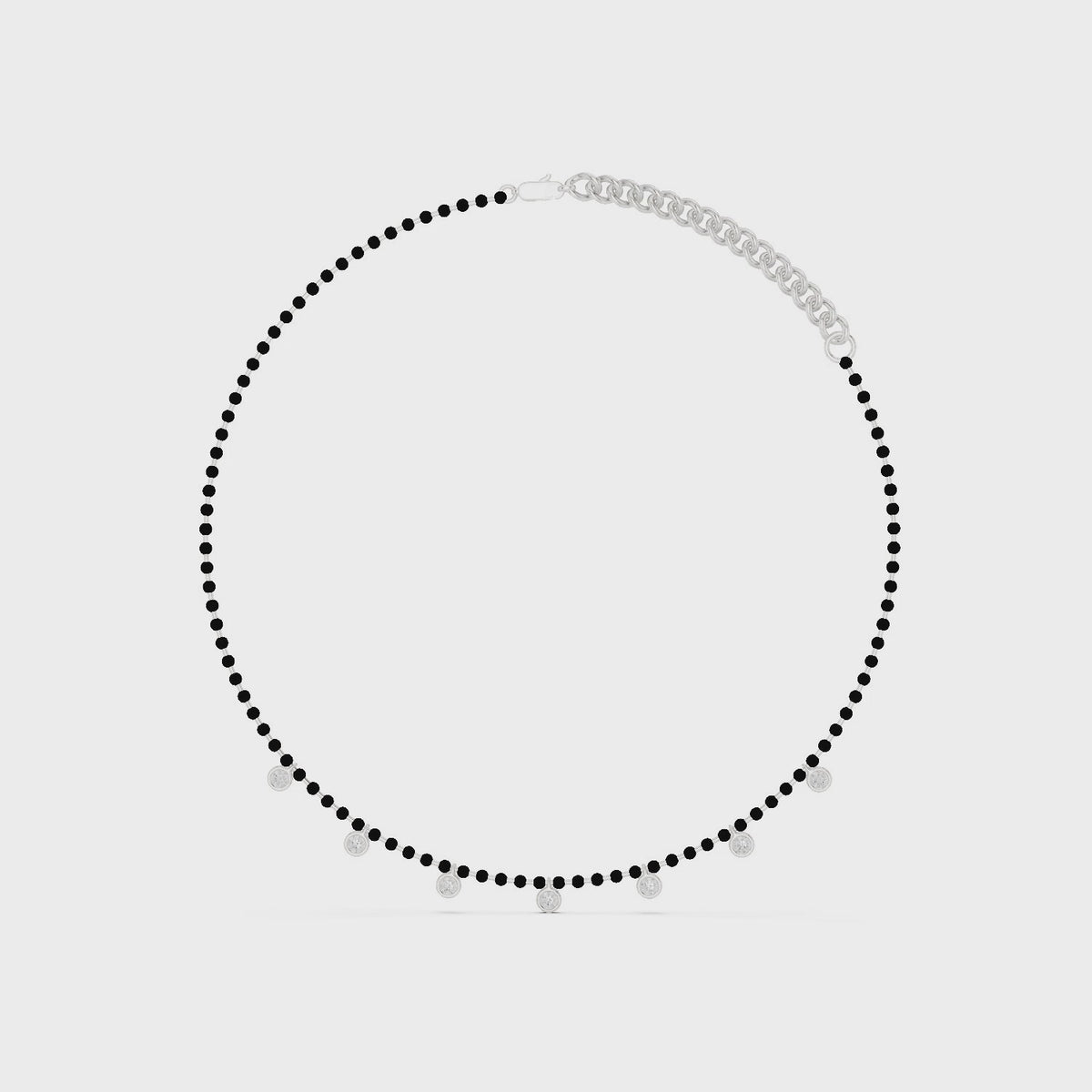 Noir Dew Silver Necklace