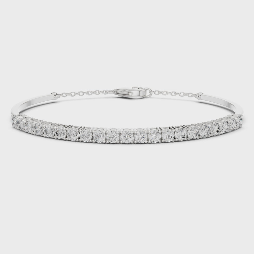 Moonbeam Curve Silver Bracelet