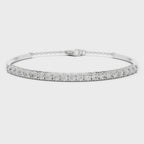 Moonbeam Curve Silver Bracelet