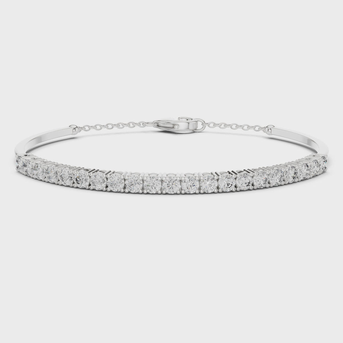 Moonbeam Curve Silver Bracelet